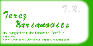 terez marianovits business card